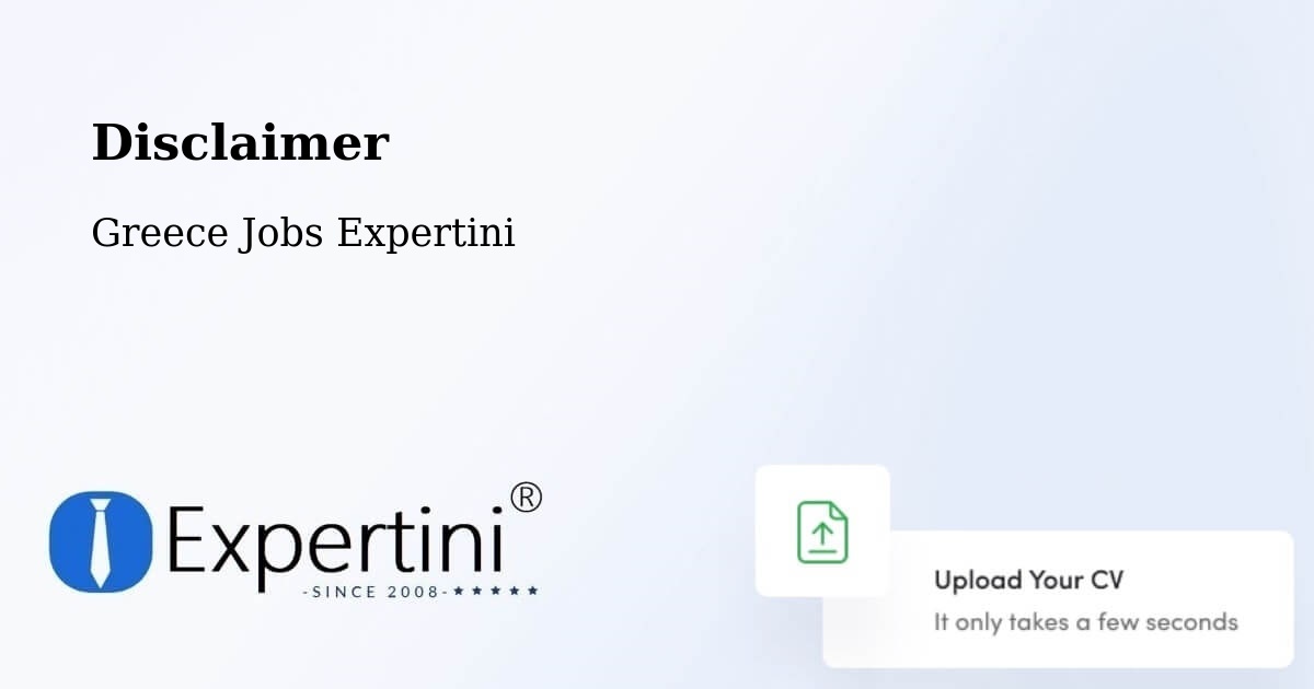 Disclaimer – Sofádes - Greece Jobs Expertini