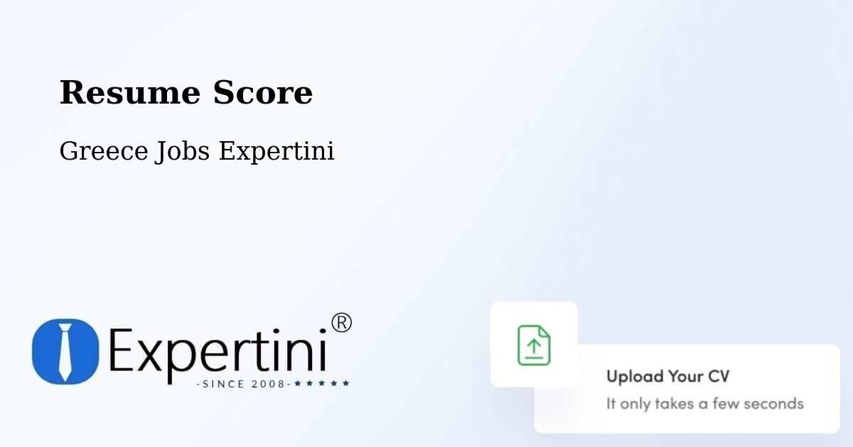 Resume Score & Job Description Match Tool – Sofádes - Greece Jobs Expertini